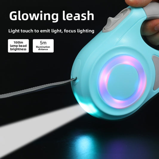 Automatic Retractable Dog Leash with Light