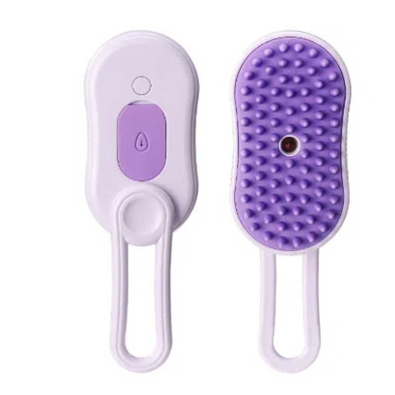 Electric Cat Steam Brush ? 3-In-1 Pet Grooming Comb with Water Spray for Cats and Dogs, USB Rechargeable