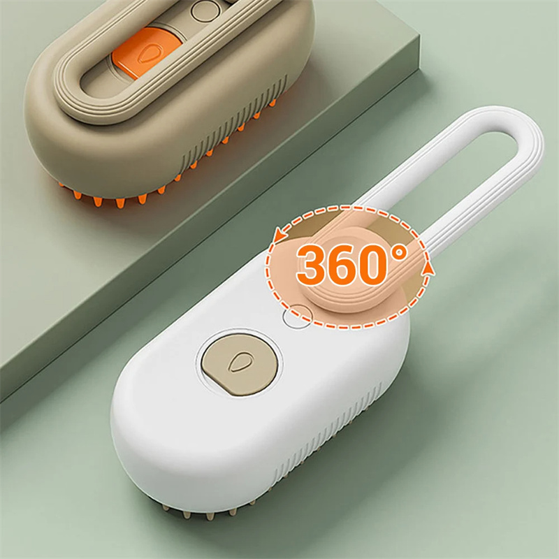 Electric Cat Steam Brush ? 3-In-1 Pet Grooming Comb with Water Spray for Cats and Dogs, USB Rechargeable