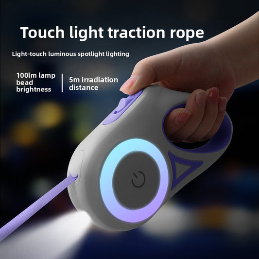 Automatic Retractable Dog Leash with Light