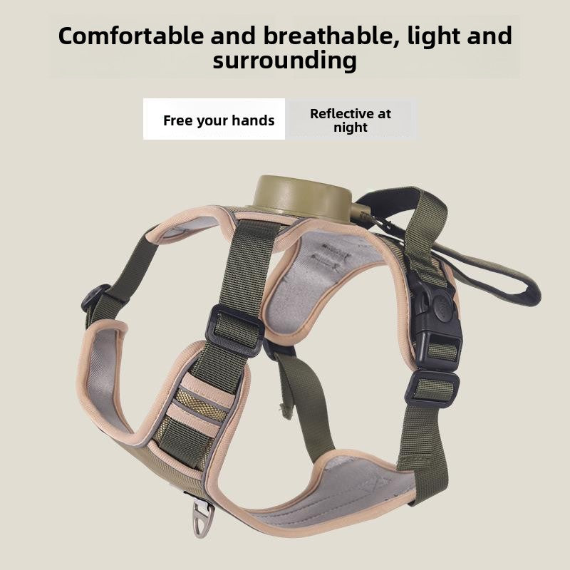 Automatic Retractable Dog Harness Leash with Reflective Vest