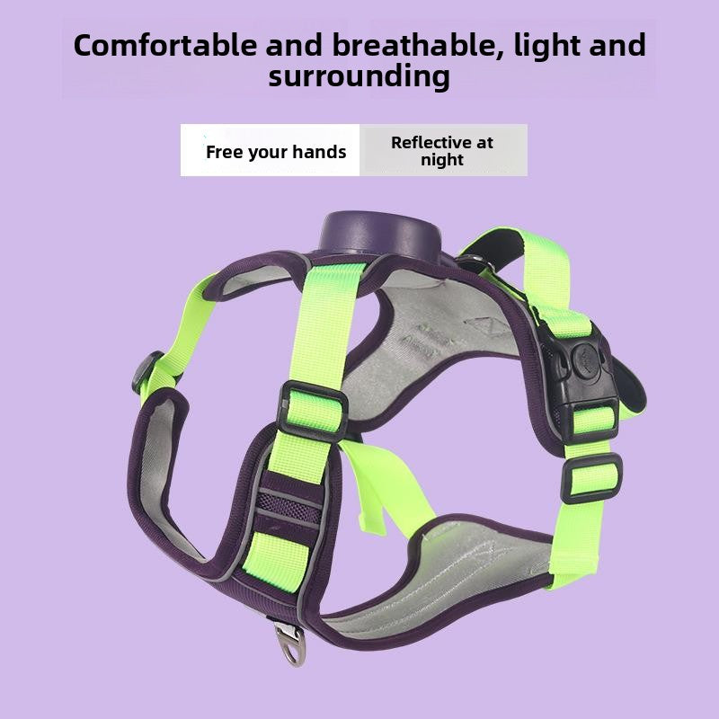 Automatic Retractable Dog Harness Leash with Reflective Vest