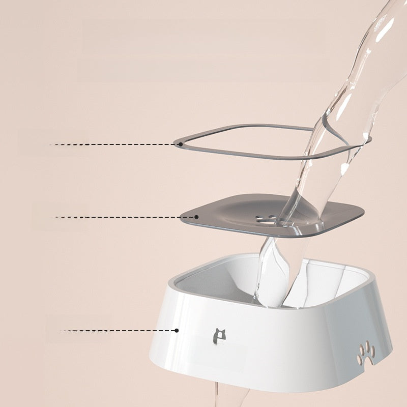 Drinking Water Bowl for cat and dogs with Floating Design - Non-Wetting, Non-Skid, Large Capacity