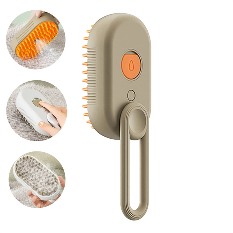 Electric Cat Steam Brush ? 3-In-1 Pet Grooming Comb with Water Spray for Cats and Dogs, USB Rechargeable